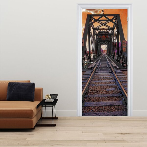 Fototapeta na dveře - Železniční most (95x205cm)