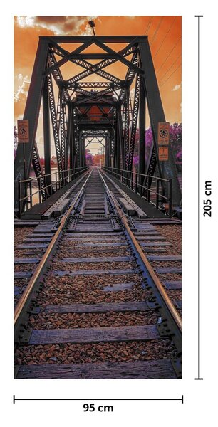 Fototapeta na dveře - Železniční most (95x205cm)