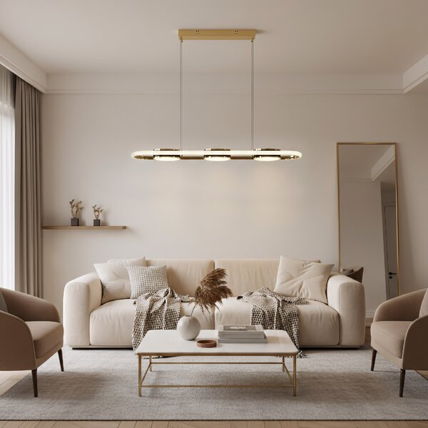 Toolight Závěsné stropní LED osvětlení G135-CP zlaté