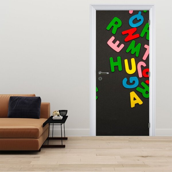 Fototapeta na dveře - Barevná písmenka (95x205cm)