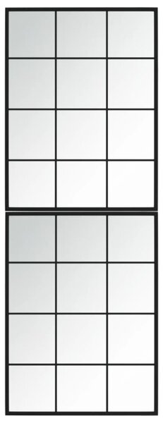 Nástěnná zrcadla 2 ks černá 80 x 60 cm kov