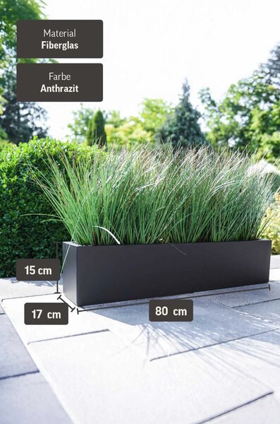 Truhlík FLOBO, sklolaminát, šířka 80 cm, antracit