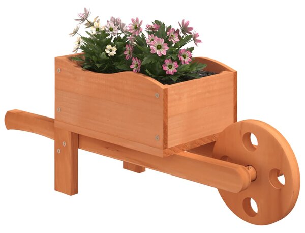 Truhlíky ve tvaru kolečka 2 ks 47 x 15 x 19 cm masivní jedle