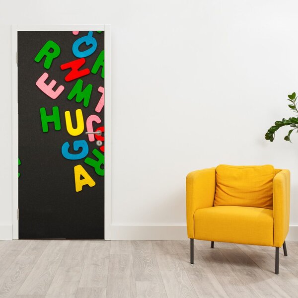 Fototapeta na dveře - Barevná písmenka (95x205cm)