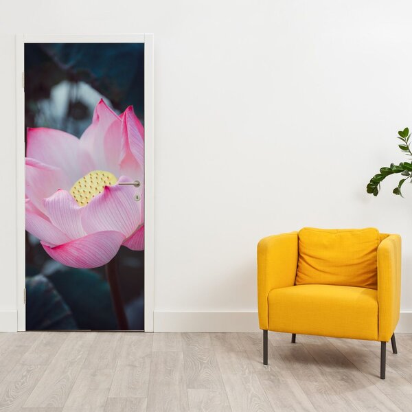 Fototapeta na dveře - Růžové květiny (95x205cm)