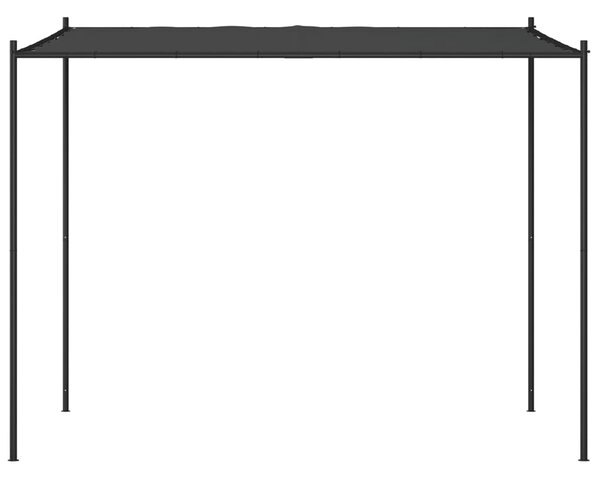 Stříška antracitová 3 x 3 m 180 g/m² textil a ocel