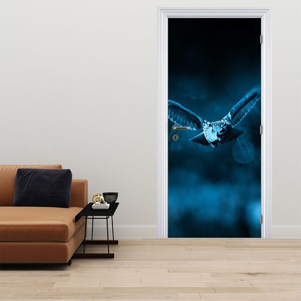 Fototapeta na dveře - Letící sova (95x205cm)