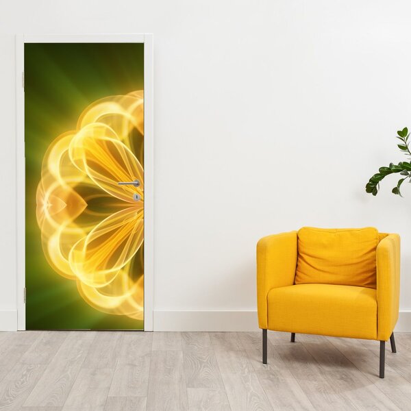 Fototapeta na dveře - Žluté květiny (95x205cm)