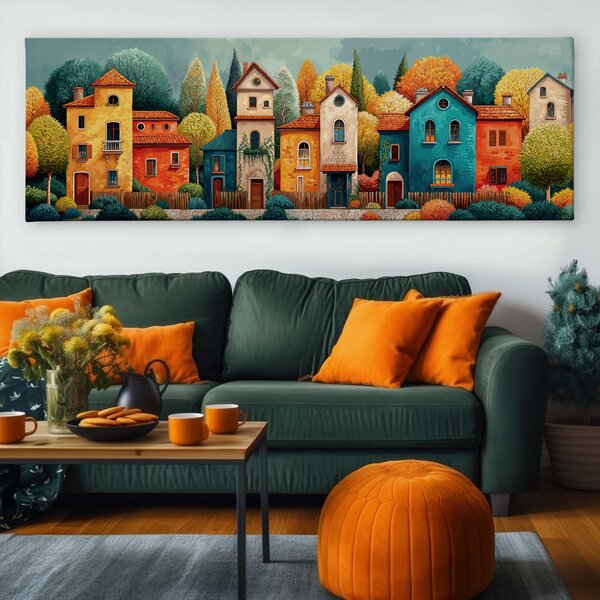 Obraz na plátně - V lesích kolem Las Pueblo FeelHappy.cz Velikost obrazu (šířka x výška): 60 x 20 cm