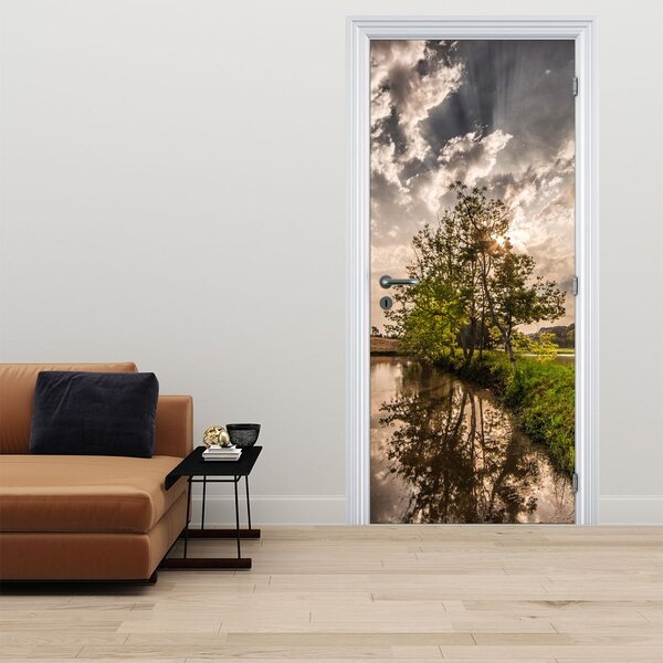 Fototapeta na dveře - Příroda s paprsky (95x205cm)