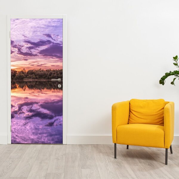 Fototapeta na dveře - Fialové nebe (95x205cm)