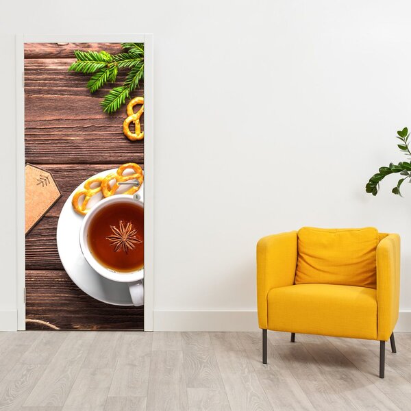 Fototapeta na dveře - Hrníček s dekoracemi (95x205cm)