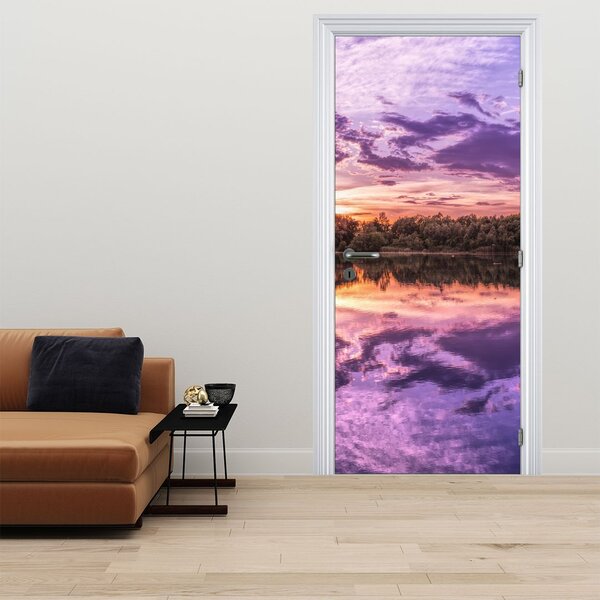 Fototapeta na dveře - Fialové nebe (95x205cm)