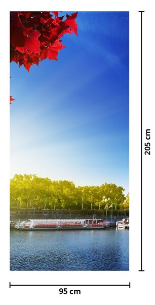 Fototapeta na dveře - Podzim v Paříži (95x205cm)
