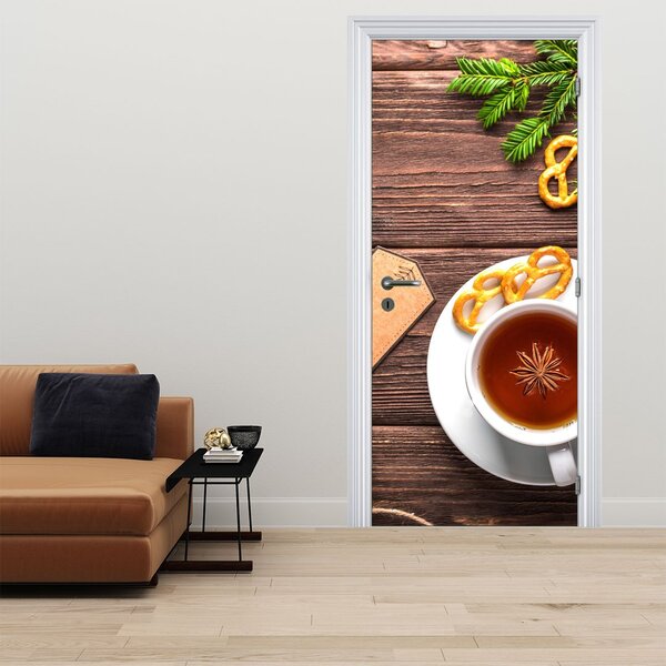 Fototapeta na dveře - Hrníček s dekoracemi (95x205cm)