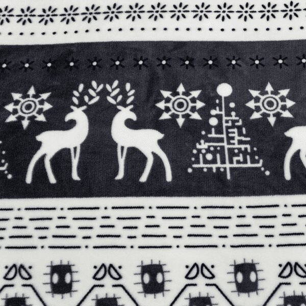Mikroplyšové povlečení WINTER DEER šedé Rozměr povlečení: 70 x 90 cm | 140 x 220 cm