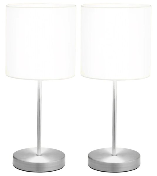 Stolní lampy 2 ks dotykové tlačítko bílé E14