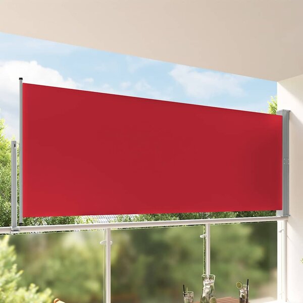 Zatahovací boční markýza / zástěna 140 x 300 cm červená