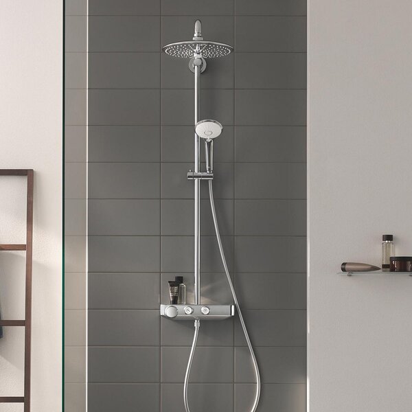 Grohe Euphoria sprchová sada na stěnu s termostatem s dešťovou sprchou chrom 26509000