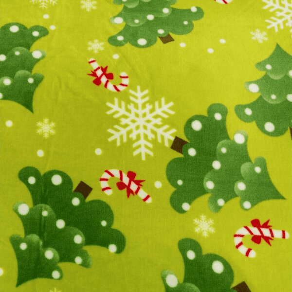 Mikroplyšové povlečení CHRISTMAS TREE zelené Rozměr povlečení: 70 x 90 cm | 140 x 200 cm
