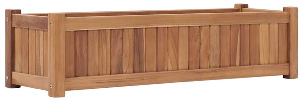 Vyvýšený záhon 100 x 30 x 25 cm masivní teakové dřevo
