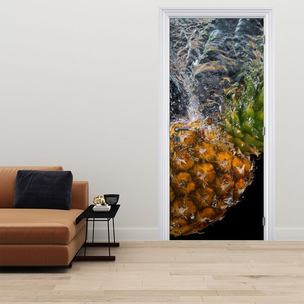 Fototapeta na dveře - Ananas ve vodě (95x205cm)