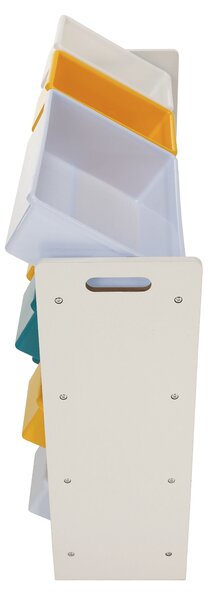 KONDELA Organizér / regál na hračky, bílá / vícebarevná, MADY
