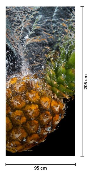 Fototapeta na dveře - Ananas ve vodě (95x205cm)