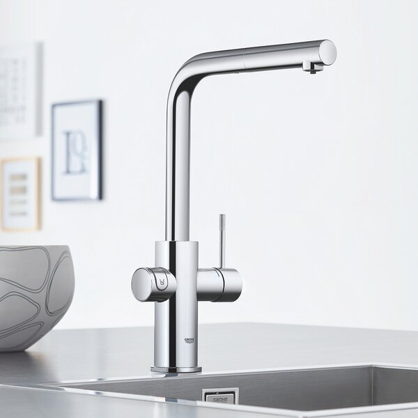 Grohe Blue startovací sada s kuchyňskou baterií stojící StarLight Chrome 31539000