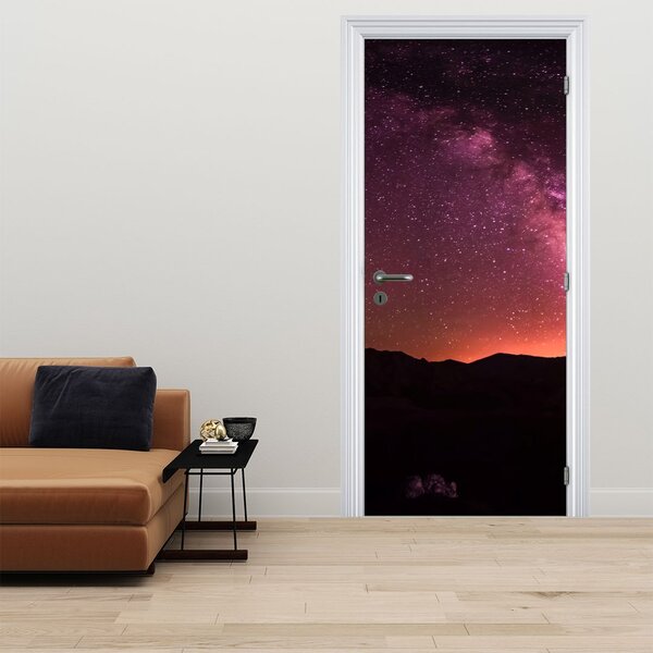Fototapeta na dveře - Růžová mléčná dráha (95x205cm)