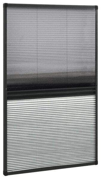 Plisovaná okenní síť proti hmyzu se zástěnou hliník 80 x 160 cm