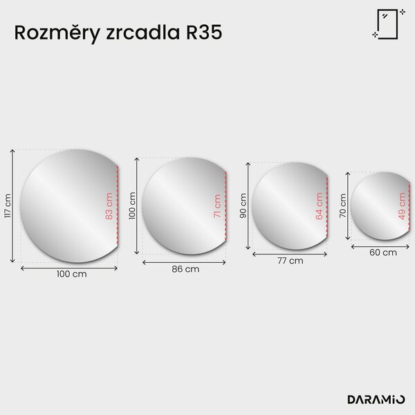 Bronzové zrcadlo Pure R35