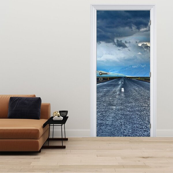 Fototapeta na dveře - Cesta v bouři (95x205cm)