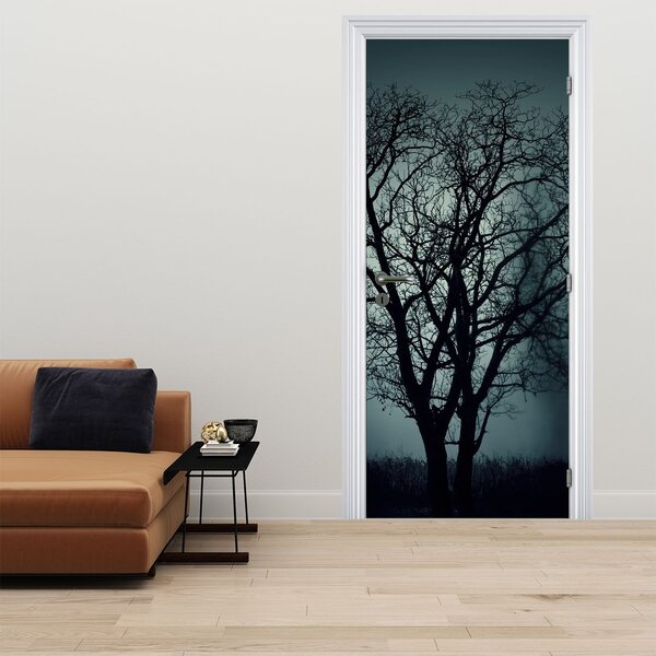 Fototapeta na dveře - Strom v zatmění (95x205cm)