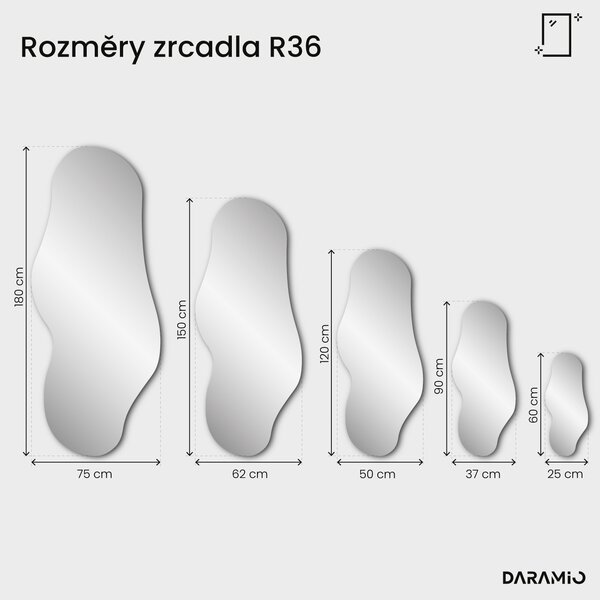 Bronzové zrcadlo Pure R36