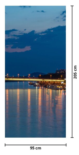 Fototapeta na dveře - Bratislava s hradem (95x205cm)