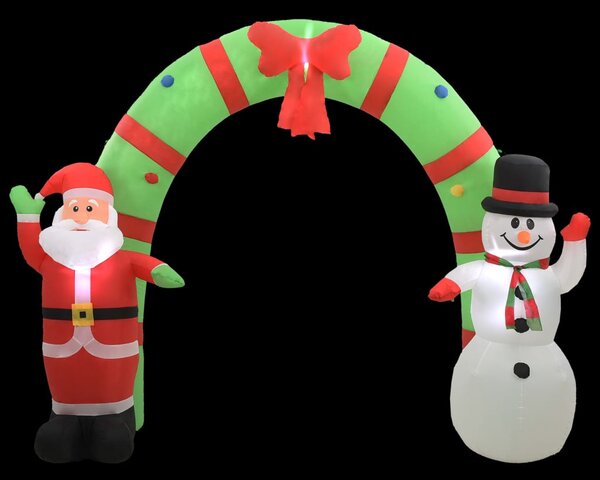 Vánoční nafukovací Santa a sněhulák brána LED 300 x 90 x 223 cm