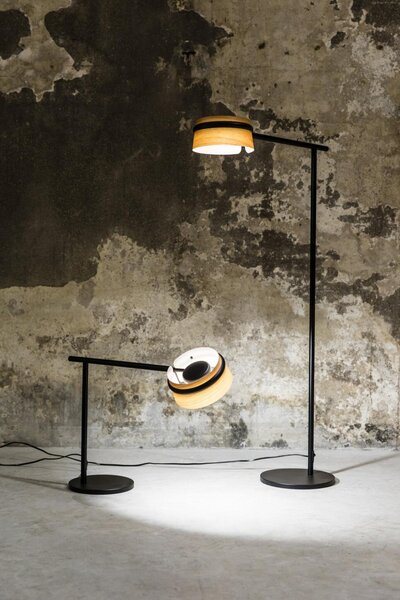 LOOP černá stolní lampa s klipem - FARO