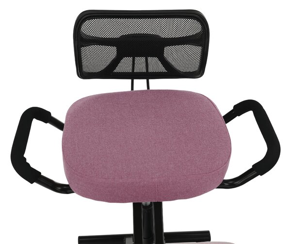 KONDELA Ergonomická klekačka, růžová/černá, RUFUS