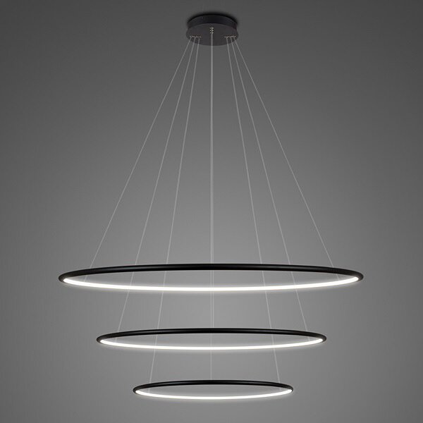 Altavola Design Ledowe Okręgi závěsné svítidlo 3x99 W černá LA075/P_80_in_4k_black
