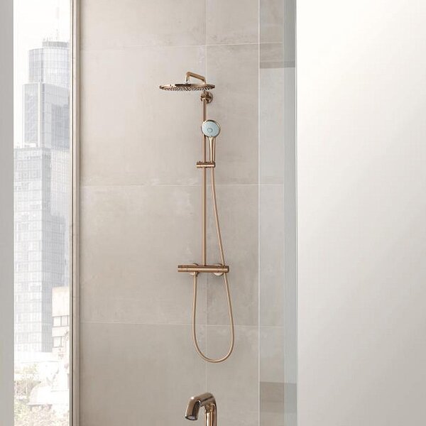 Grohe Euphoria sprchová sada na stěnu s termostatem s dešťovou sprchou Warm Sunset 26075DA0