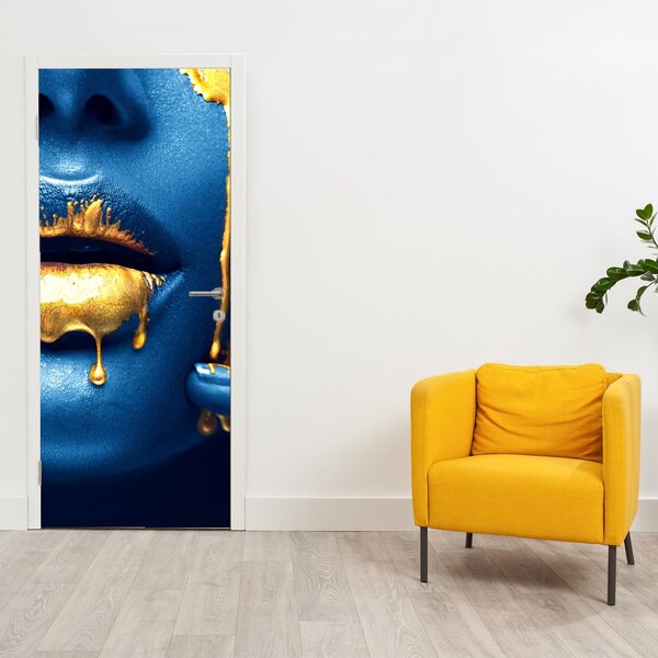 Fototapeta na dveře - Lidský obličej (95x205cm)