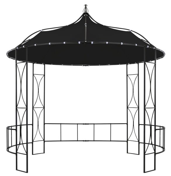 Altán 300 x 290 cm antracitový kruhový