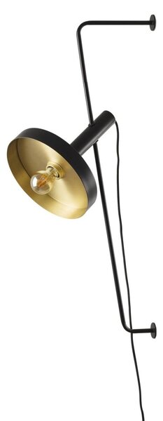 WHIZZ nástěnná lampa, černá/zlatá - FARO