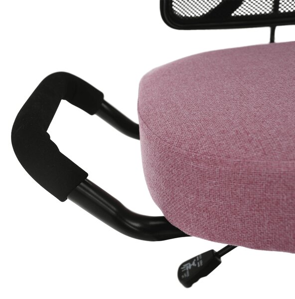 KONDELA Ergonomická klekačka, růžová/černá, RUFUS