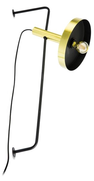 WHIZZ nástěnná lampa, zlatá/černá - FARO