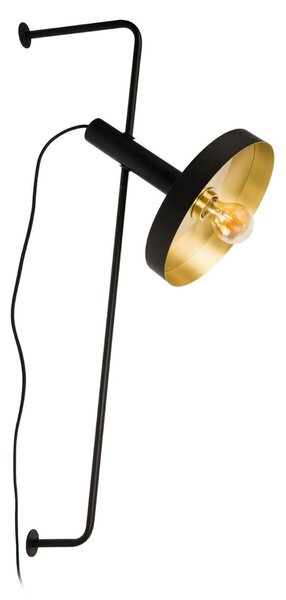WHIZZ nástěnná lampa, černá/zlatá - FARO