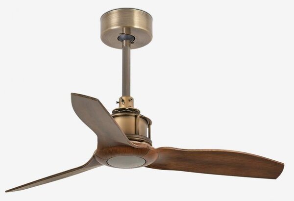 JUST FAN XS, starozlatá/dřevo, stropní ventilátor 81cm - FARO