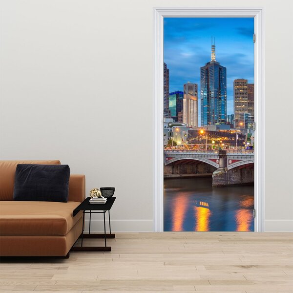 Fototapeta na dveře - Město Melbourne (95x205cm)