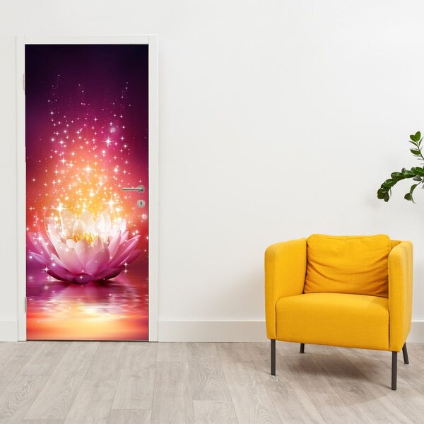 Fototapeta na dveře - Lotosový květ (95x205cm)